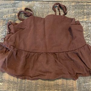 Brown raised by water tank top 12 month wore once